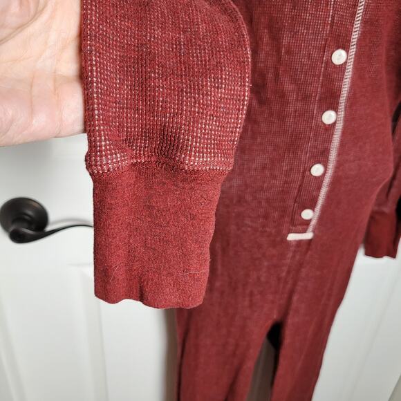 Roots Canada Long Johns XS Red One Piece Thermal Joggers Base Layer Loungewear - Picture 4 of 12
